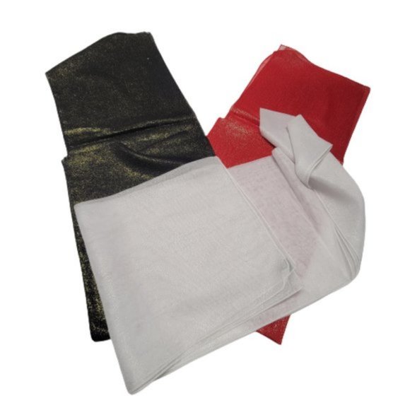 Red and Silver Glitter Scarf - Picture 6 of 6